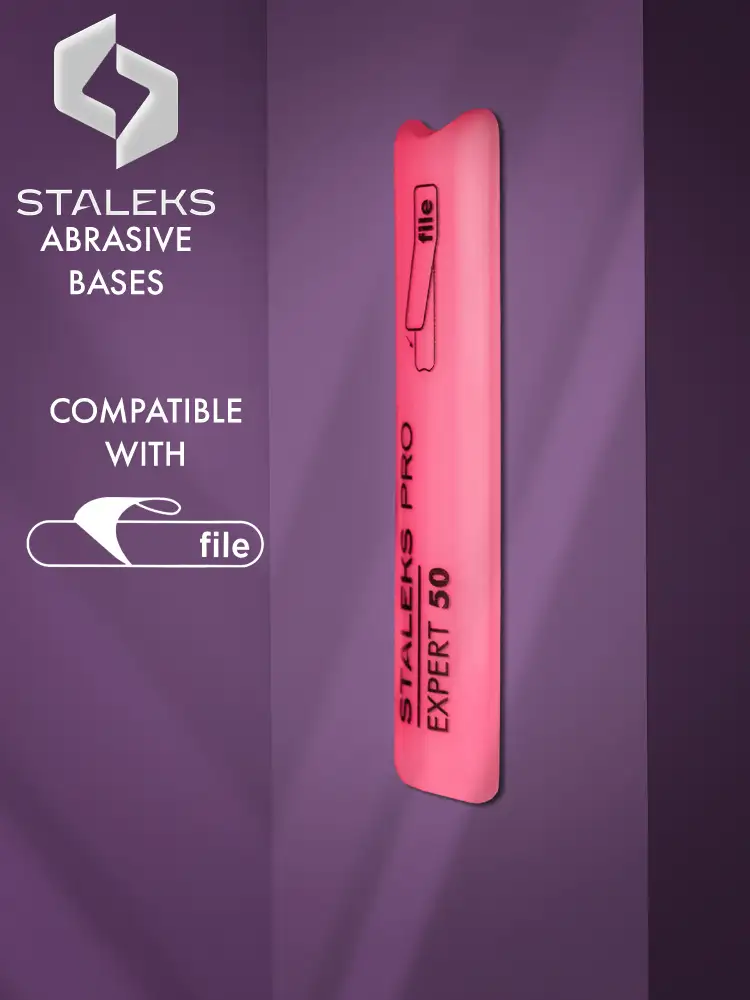 staleks pro slanted short straight plastic base for nail file expert 50