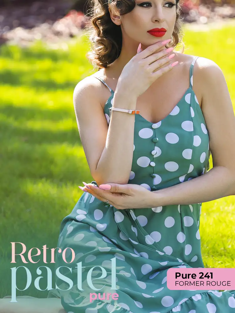 victoria vynn pure creamy hybrid light creamy pastel coral gel polish vintage patina no. 241