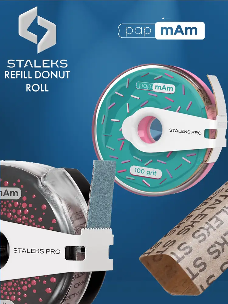 staleks pro papmam nail file refill donut roll
