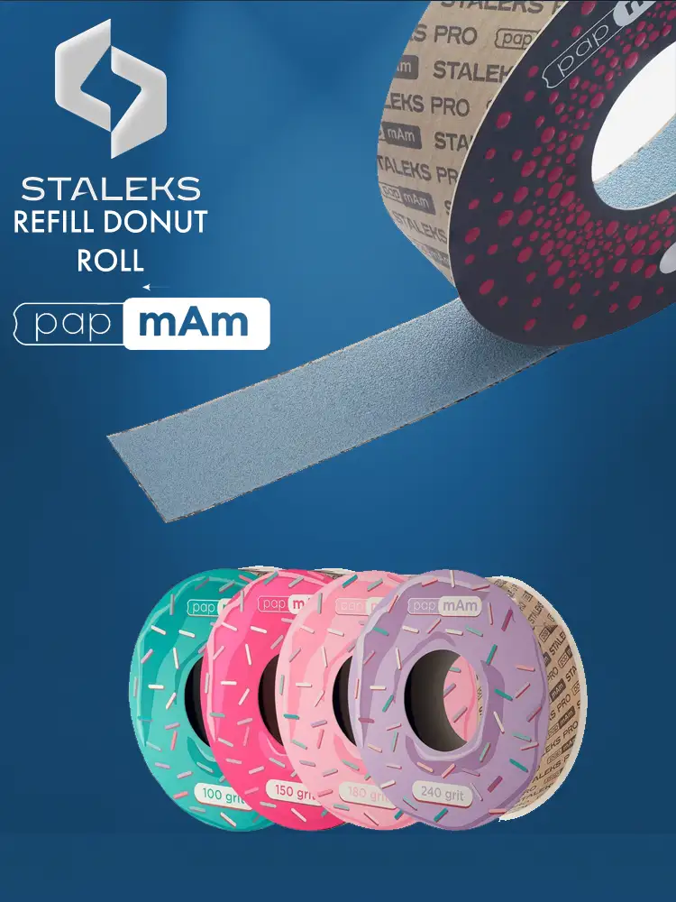 staleks pro papmam nail file refill donut roll 1 1