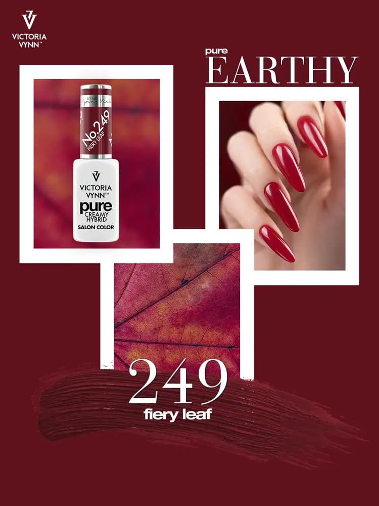 victoria vynn earthy collection pure creamy red fall nails