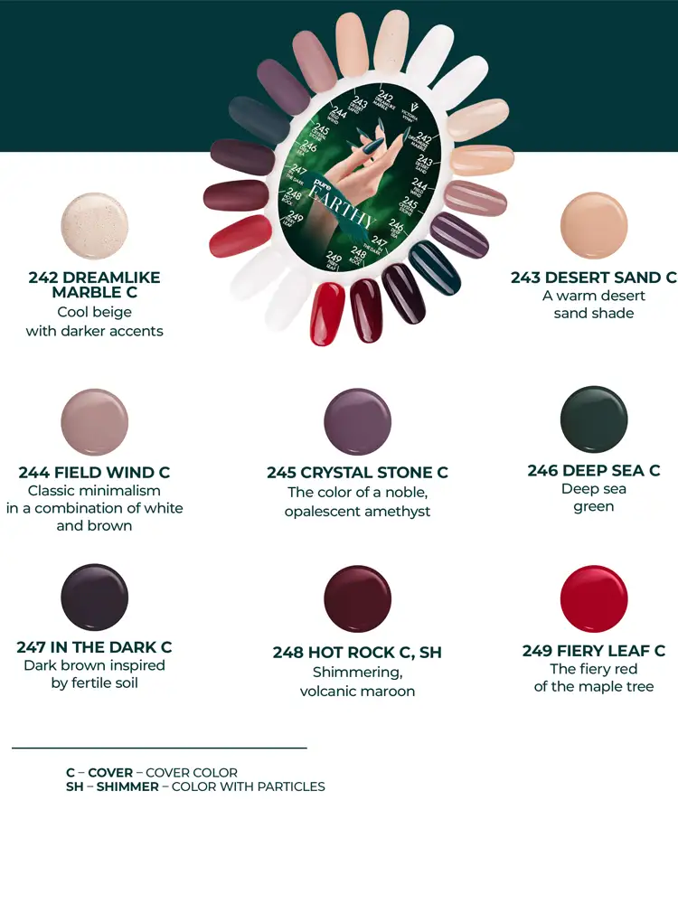 victoria vynn earthy collection pure creamy red fall nails