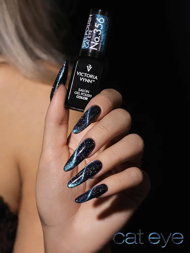 stunning blue cat eye gel polish victoria vynn cat eye gel polish 356 night flash