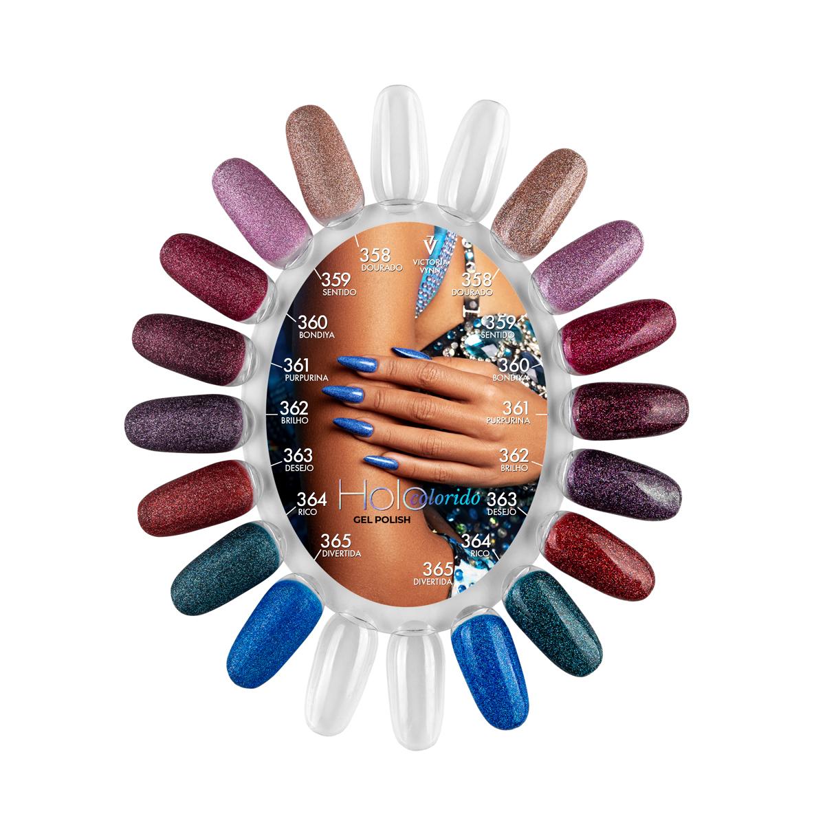 color chart gel polish 358 365