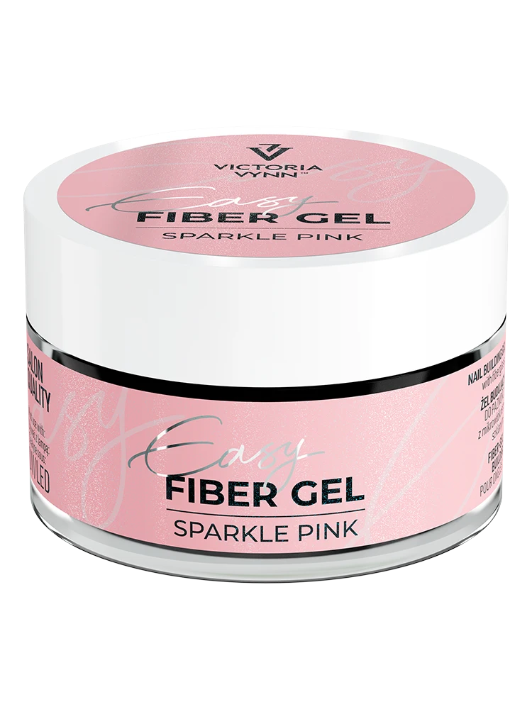 victoria vynn easy fiber gel sparkle pink 50ml builder gel with fiber