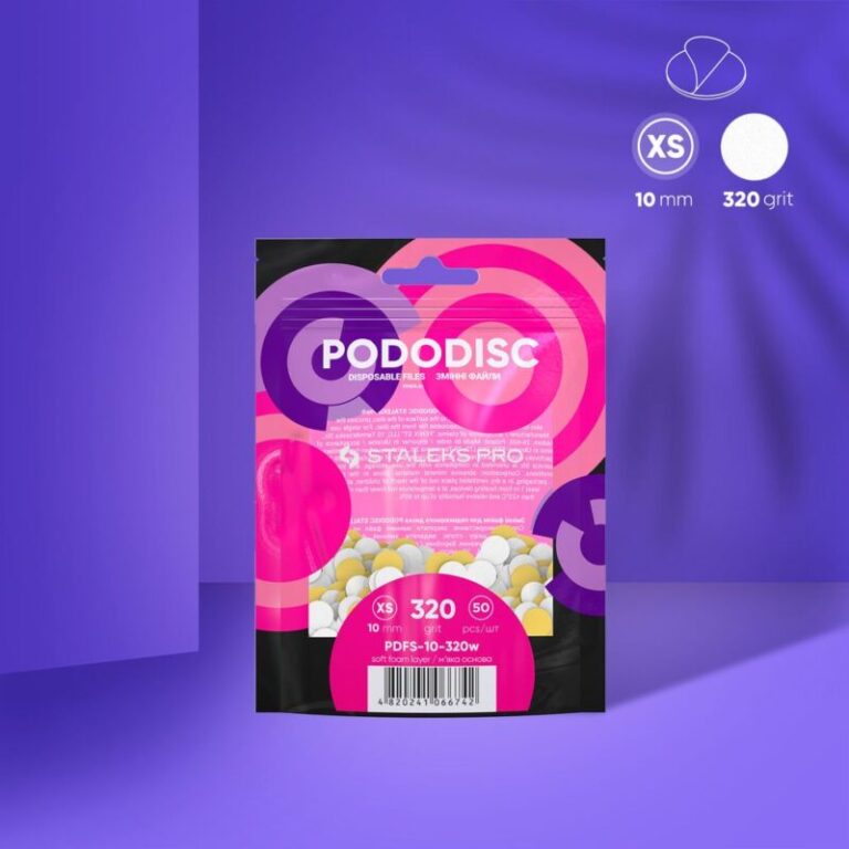 Staleks PRO White refill pads on a soft base for pedicure disc XS, 320 grit (50 pcs)