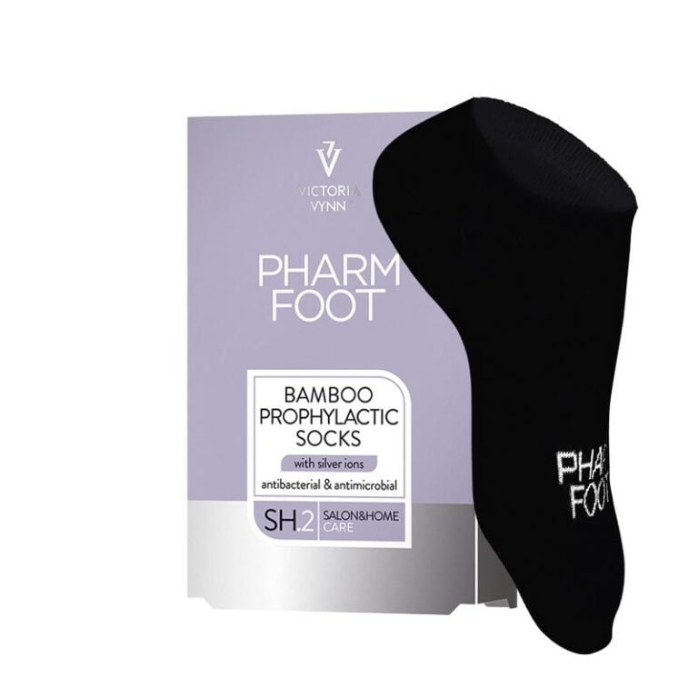 Pharm Foot Bamboo Socks After Treatment with Microsilver Size 35-38 (Black)