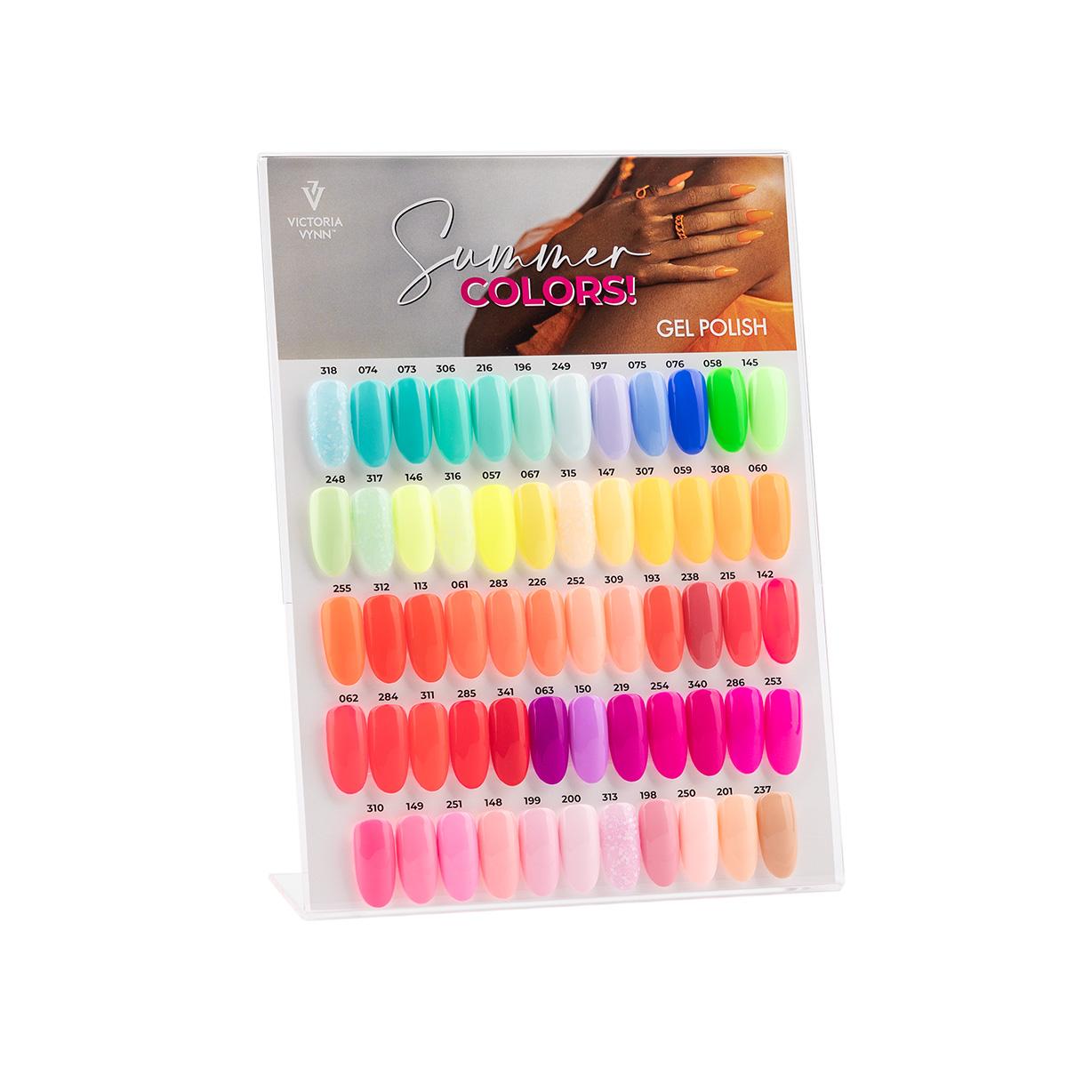 Victoria VYNN Summer Gel Polish Collection Display 2 color chart display summer colors gp