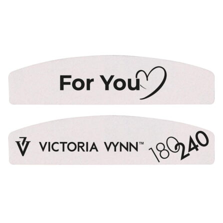 Victoria VYNN Mini White Crescent Nail Files 02 - 180/240, 25pcs
