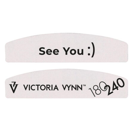 Victoria VYNN Mini White Crescent Nail Files 05 - 180/240, 25pcs