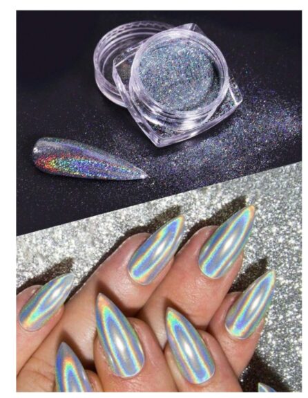 Chrome Powder Holographic Silver
