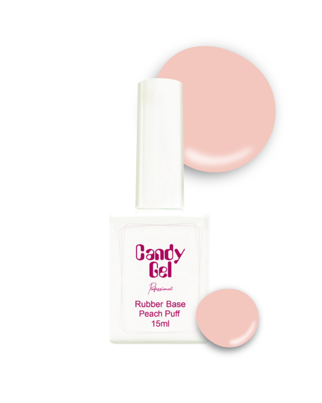Candy Gel Rubber Base Peach Puff 15ml 1 Candy Gel Rubber Base Peach Puff 15ml