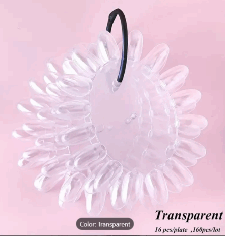 Empty Nail Tips Display Chart 16 Tips Transparent