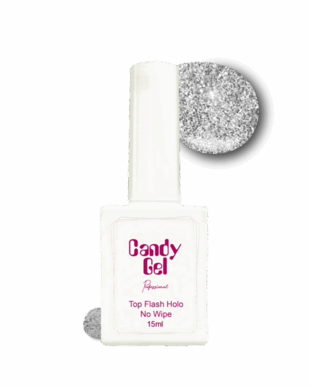 Candy Gel 47 Candy Gel Top Flash Holo No Wipe 15ml